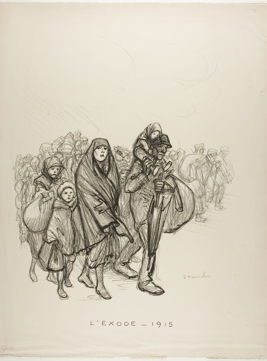 Exodus - 1915 od Théophile Alexandre Pierre Steinlen