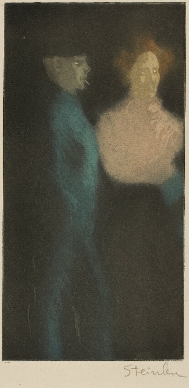 Dívka a pasák od Théophile Alexandre Pierre Steinlen