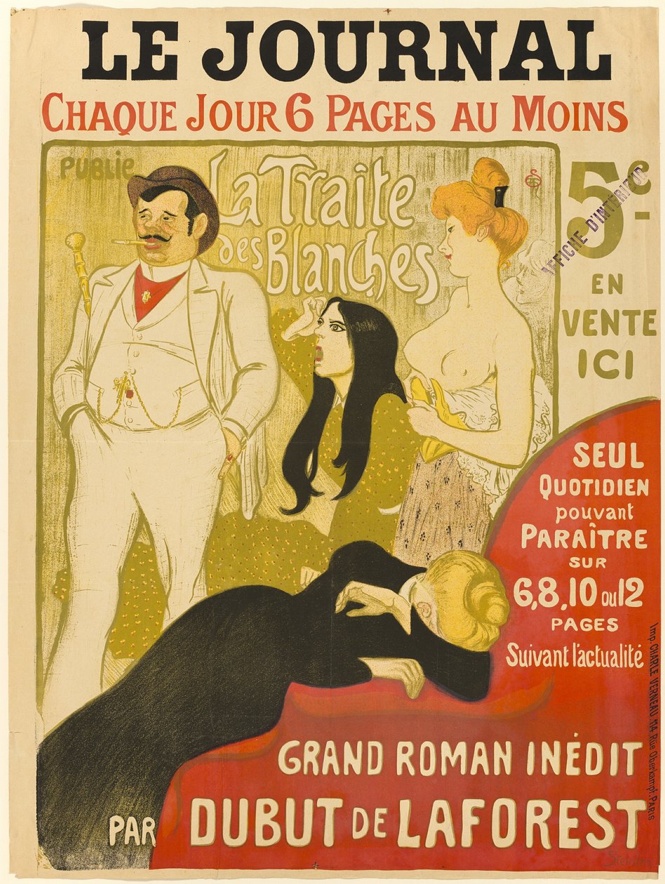 Obchod s bílými otroky od Théophile Alexandre Pierre Steinlen