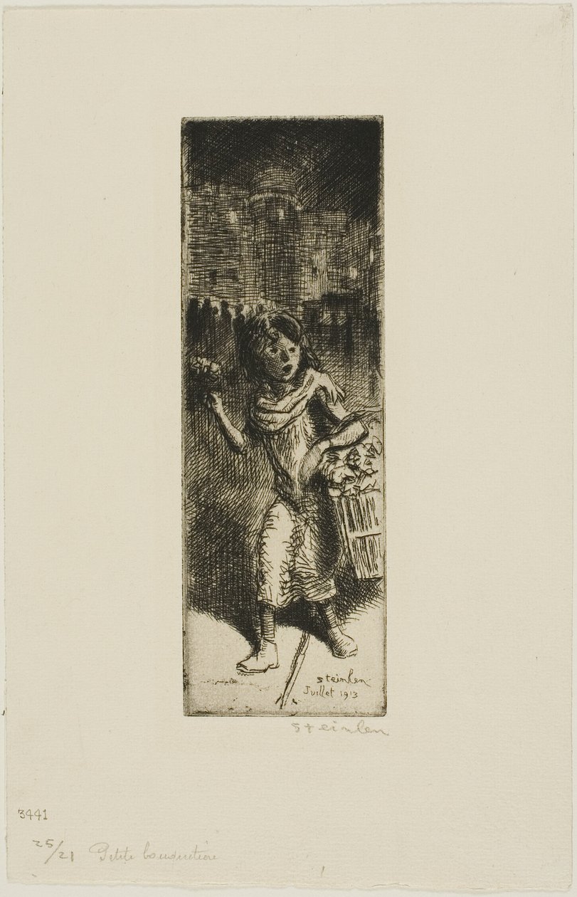 Malá květinová dívka od Théophile Alexandre Pierre Steinlen