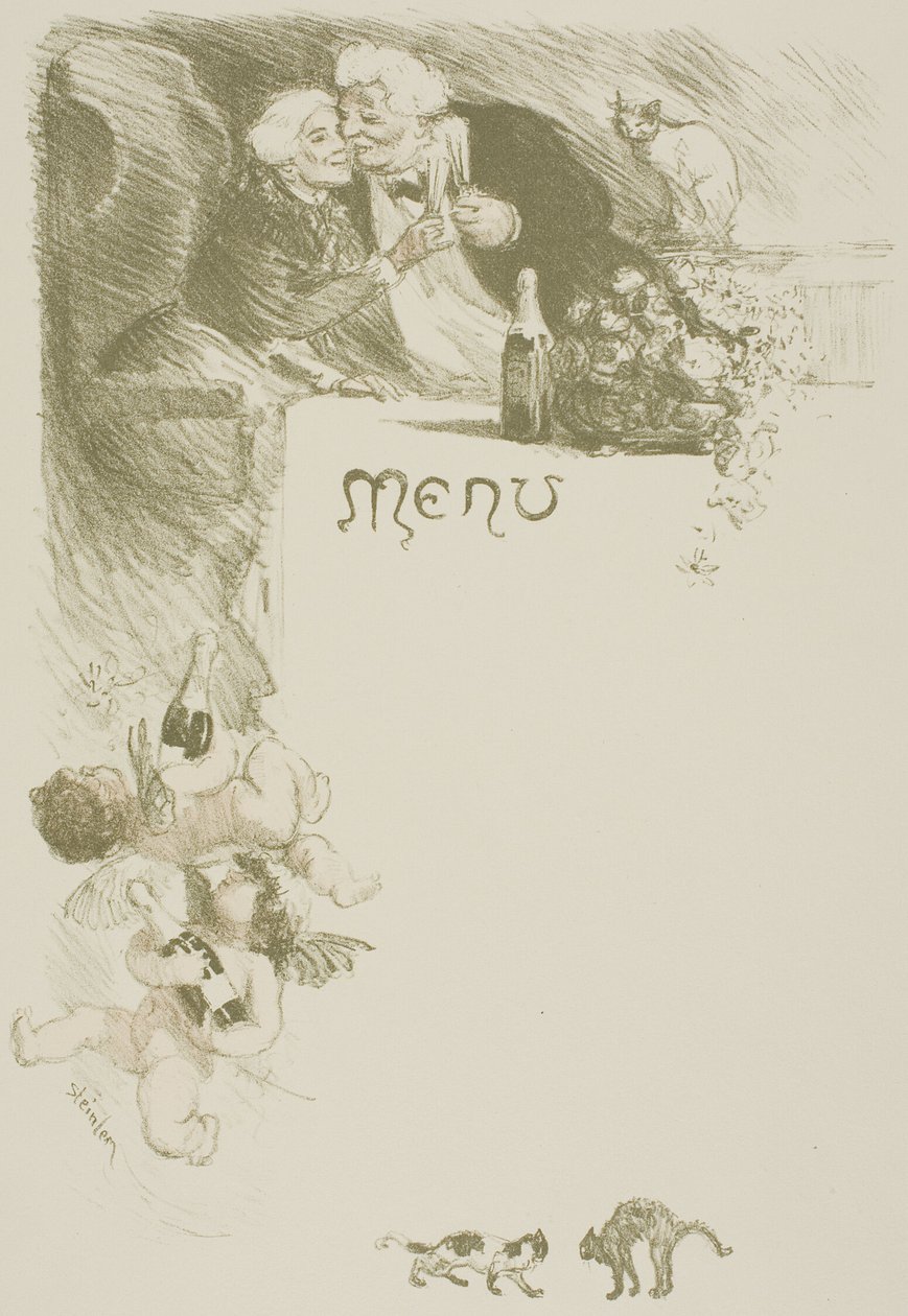 Menu Henriot od Théophile Alexandre Pierre Steinlen