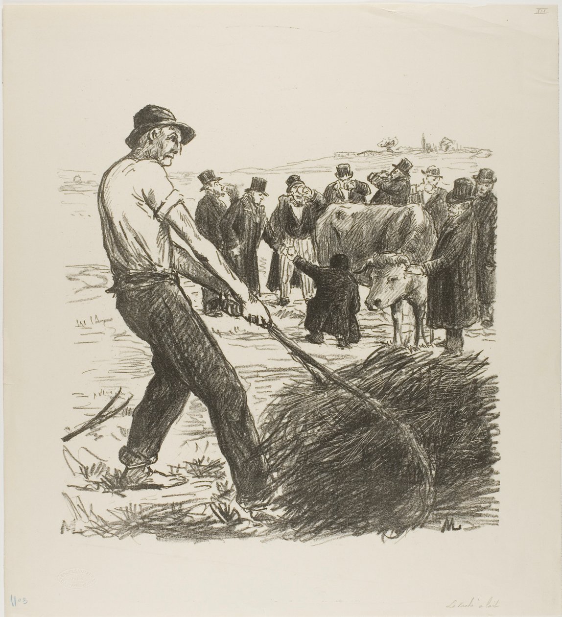 Mléčná kráva od Théophile Alexandre Pierre Steinlen