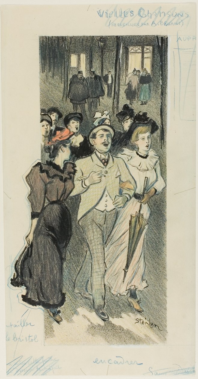 Staré písně od Théophile Alexandre Pierre Steinlen