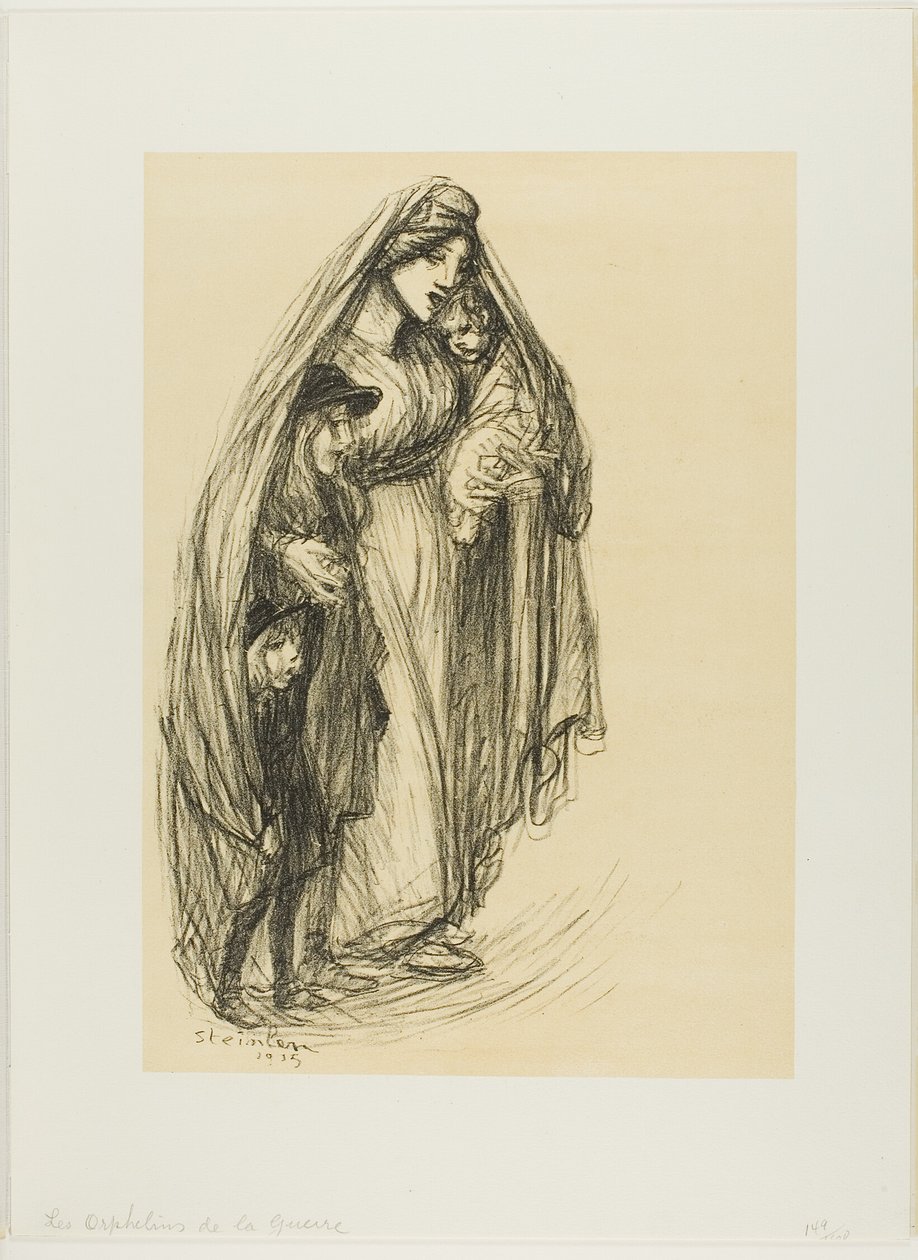 Váleční sirotci od Théophile Alexandre Pierre Steinlen