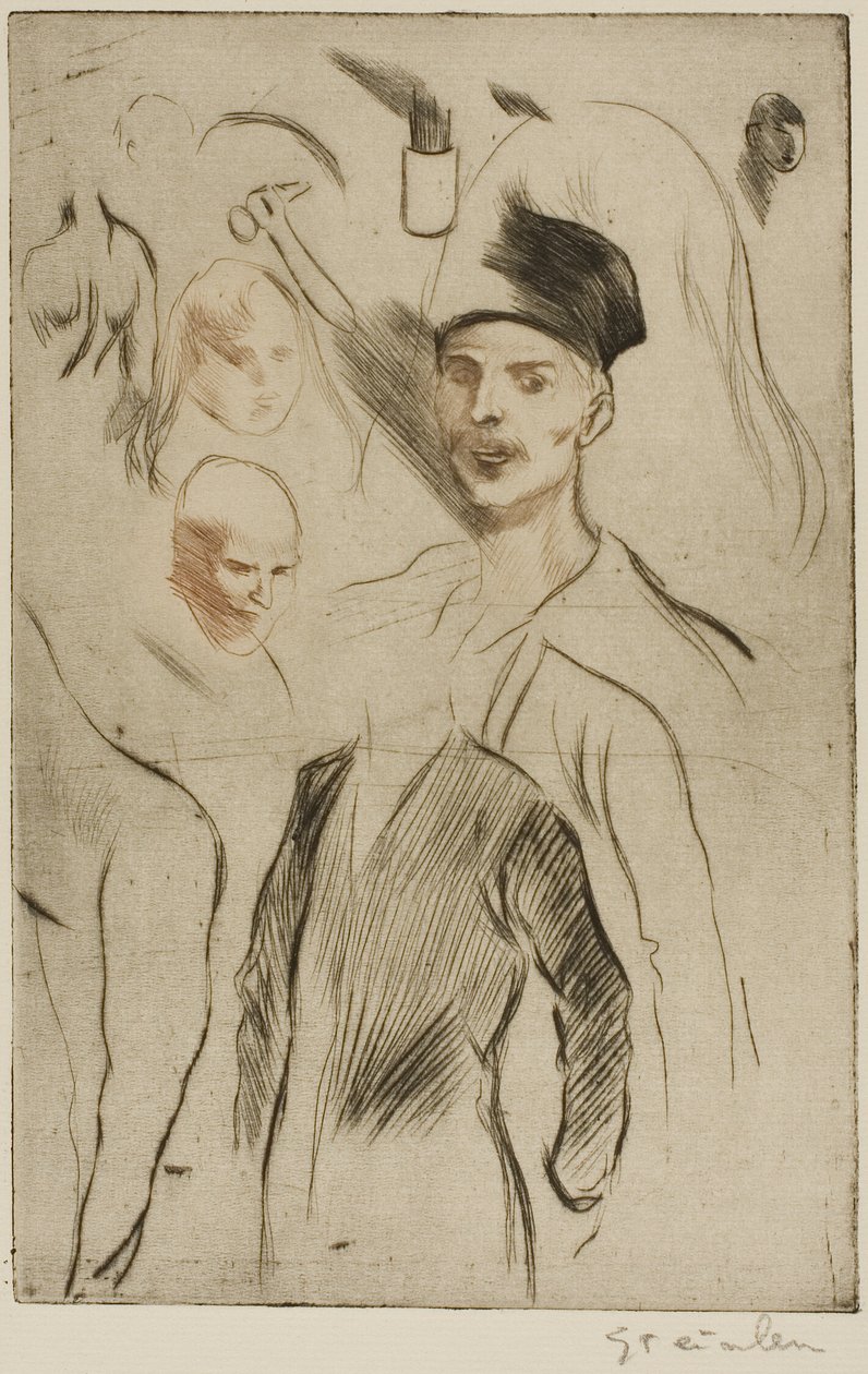 Deska s náčrtky, č. 2 od Théophile Alexandre Pierre Steinlen