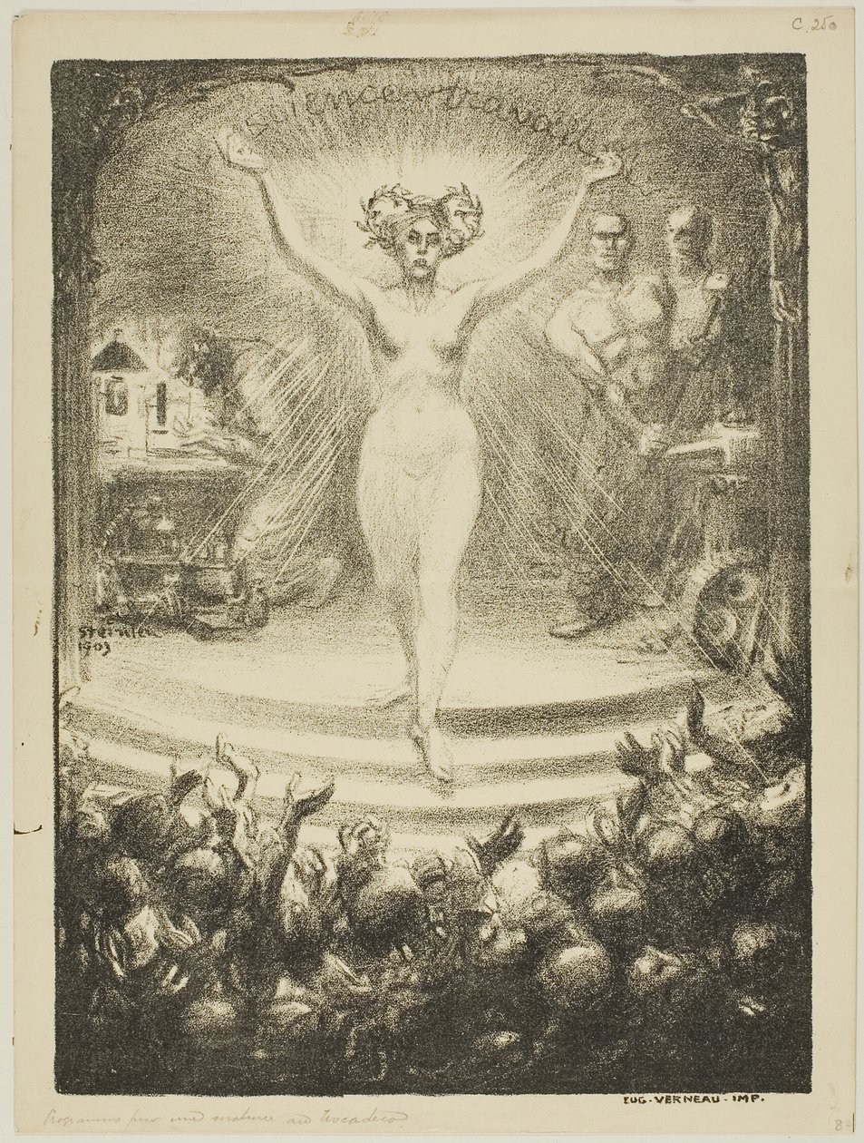 Program matiné v divadle Trocadéro od Théophile Alexandre Pierre Steinlen