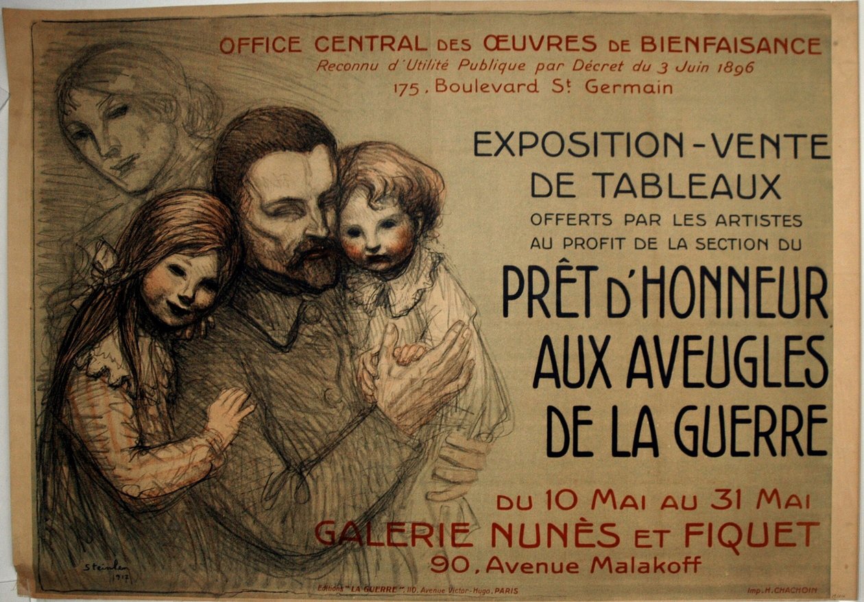 Připraveni uctít válečné slepce od Théophile Alexandre Pierre Steinlen