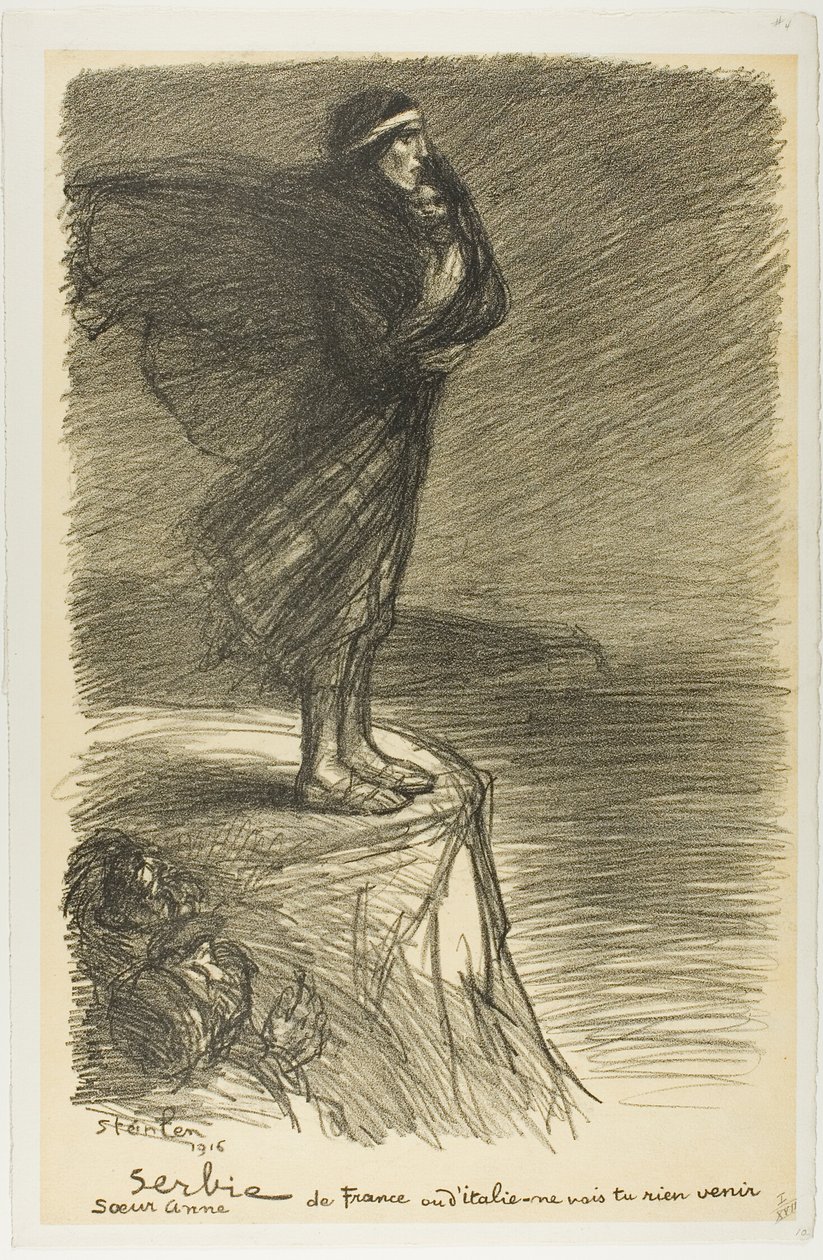 Srbsko: Sestra Anna, deska dvacet z Actualités od Théophile Alexandre Pierre Steinlen