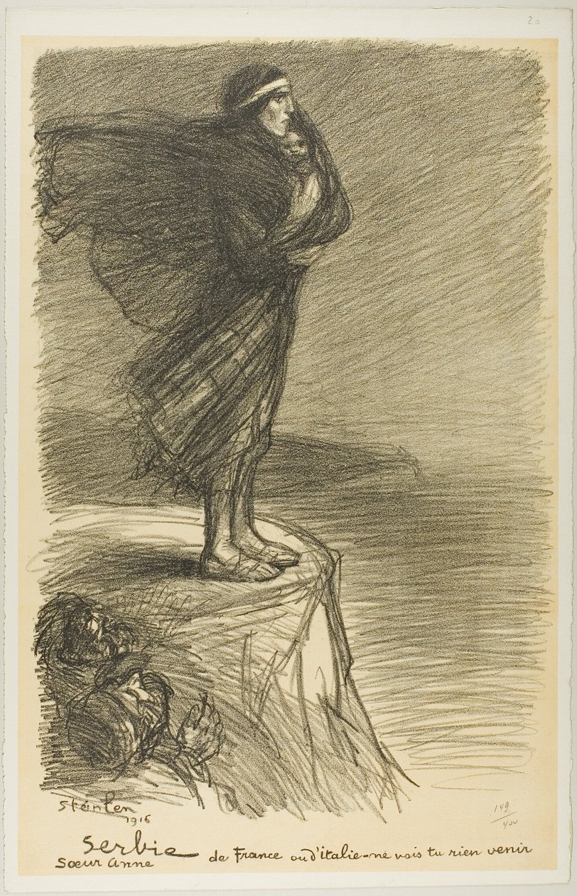 Srbsko: Sestra Anna, deska dvacet z Actualités od Théophile Alexandre Pierre Steinlen