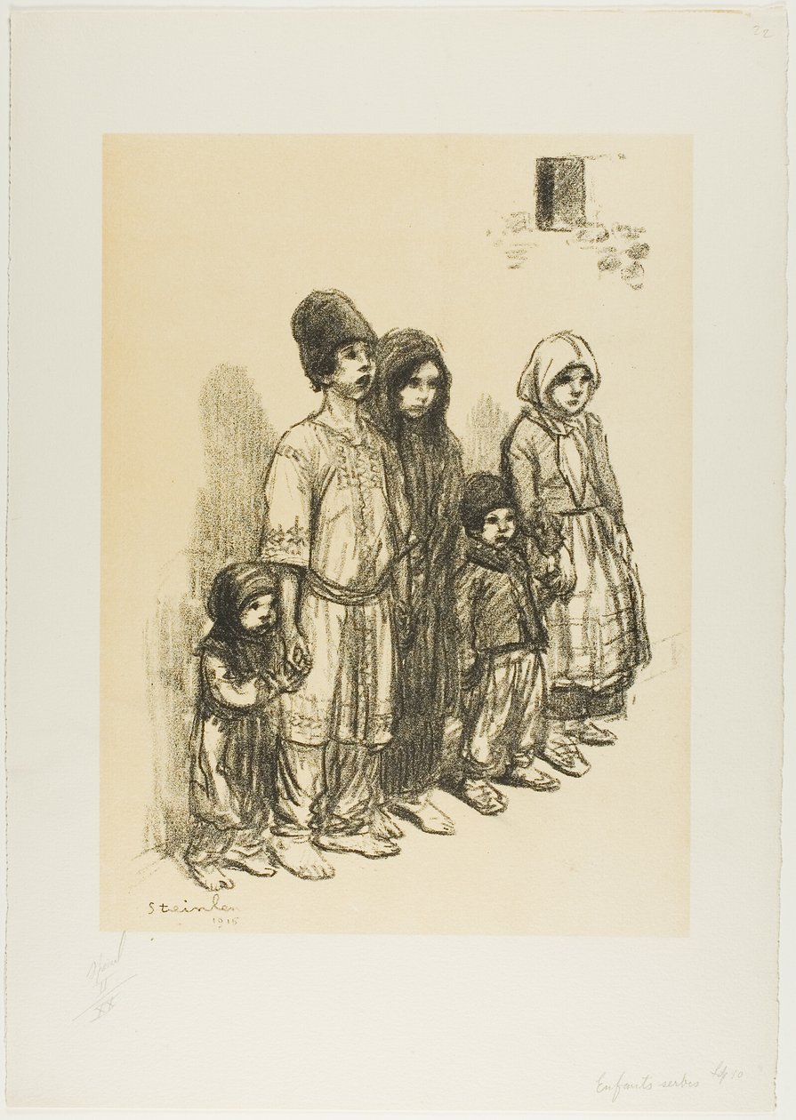 Srbské děti od Théophile Alexandre Pierre Steinlen