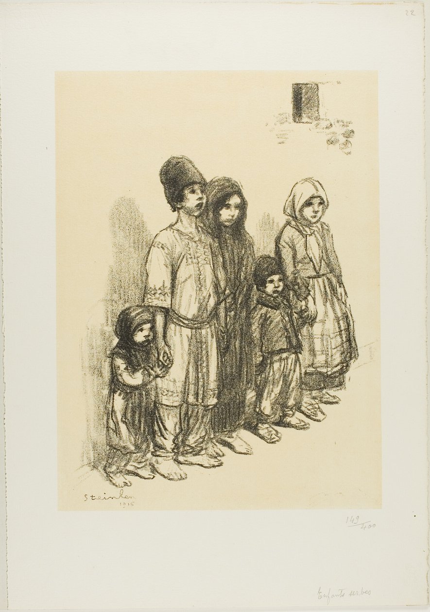 Srbské děti od Théophile Alexandre Pierre Steinlen
