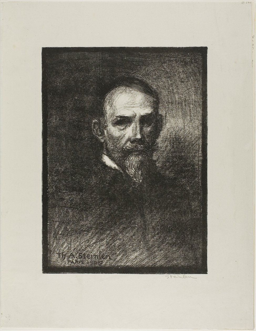 Steinlen, čelní pohled, hlava vpravo od Théophile Alexandre Pierre Steinlen