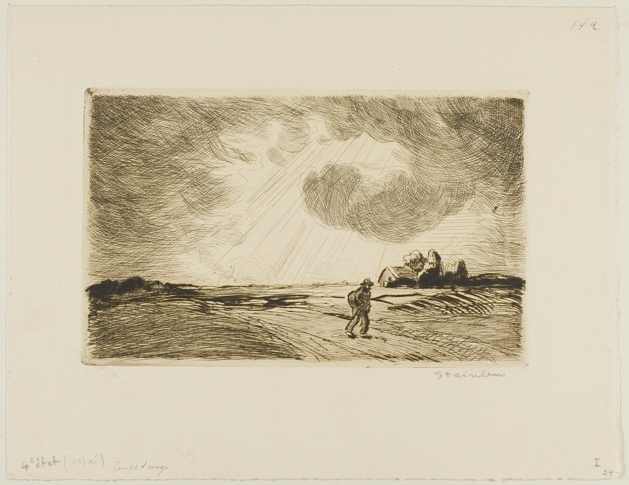 Bouřlivé počasí od Théophile Alexandre Pierre Steinlen