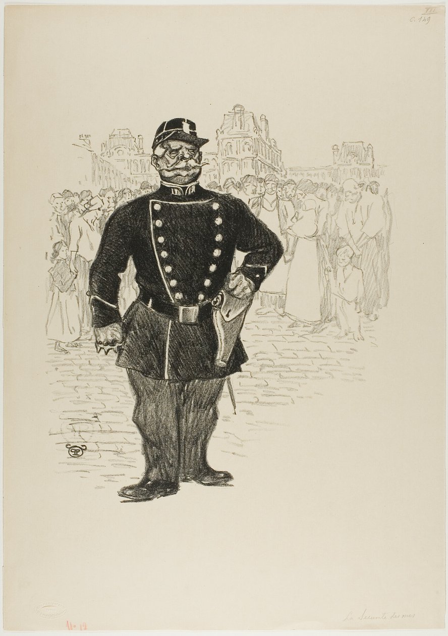 Bezpečnost na ulici od Théophile Alexandre Pierre Steinlen