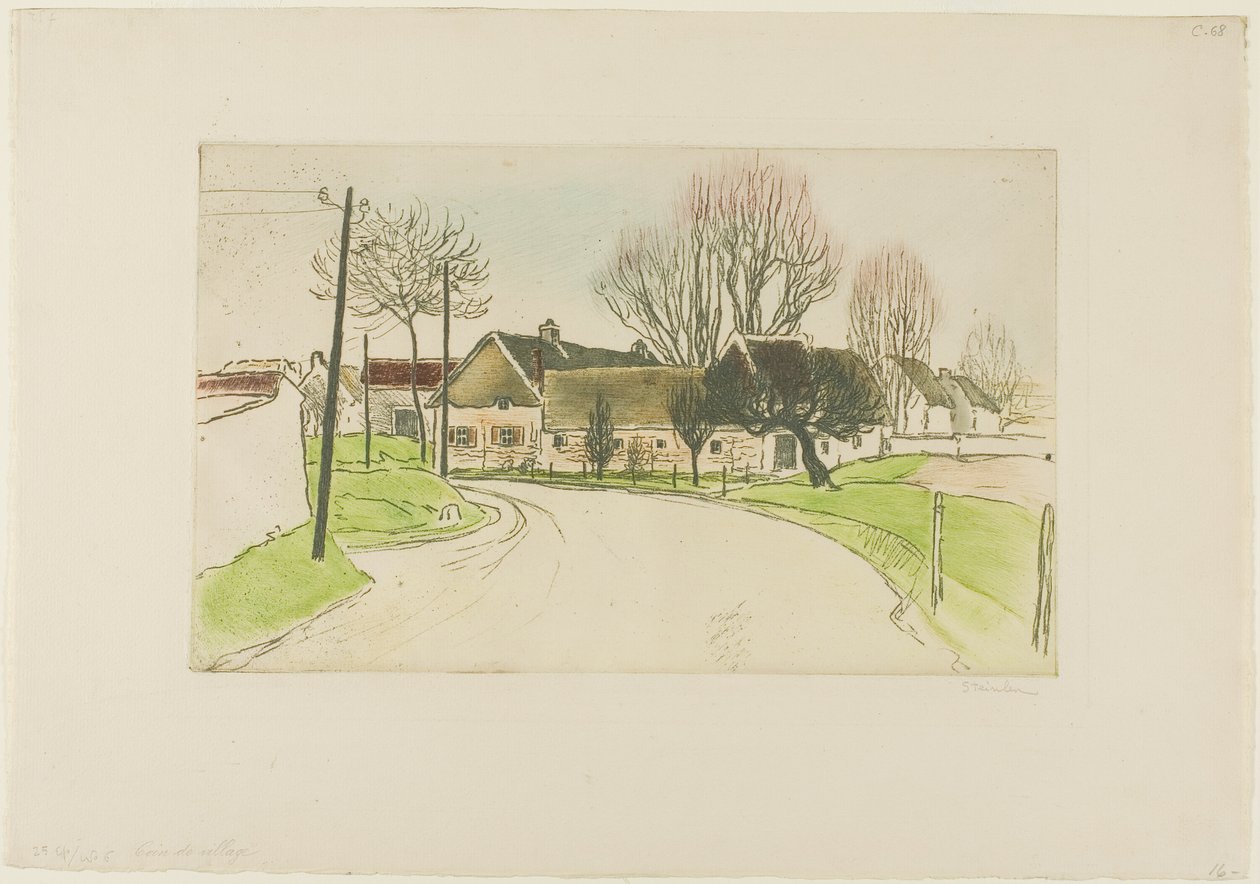 Dům na okraji vesnice od Théophile Alexandre Pierre Steinlen