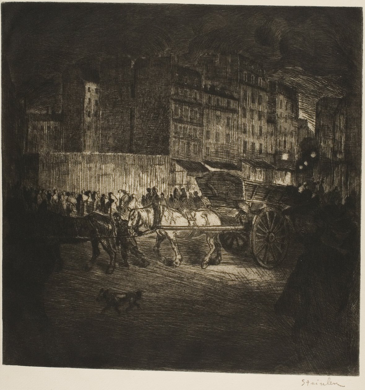 Vozík na odpadky od Théophile Alexandre Pierre Steinlen