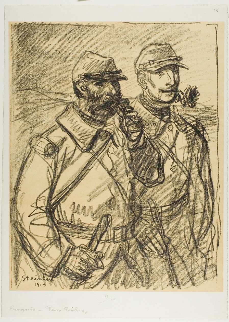 Dva vojáci od Théophile Alexandre Pierre Steinlen