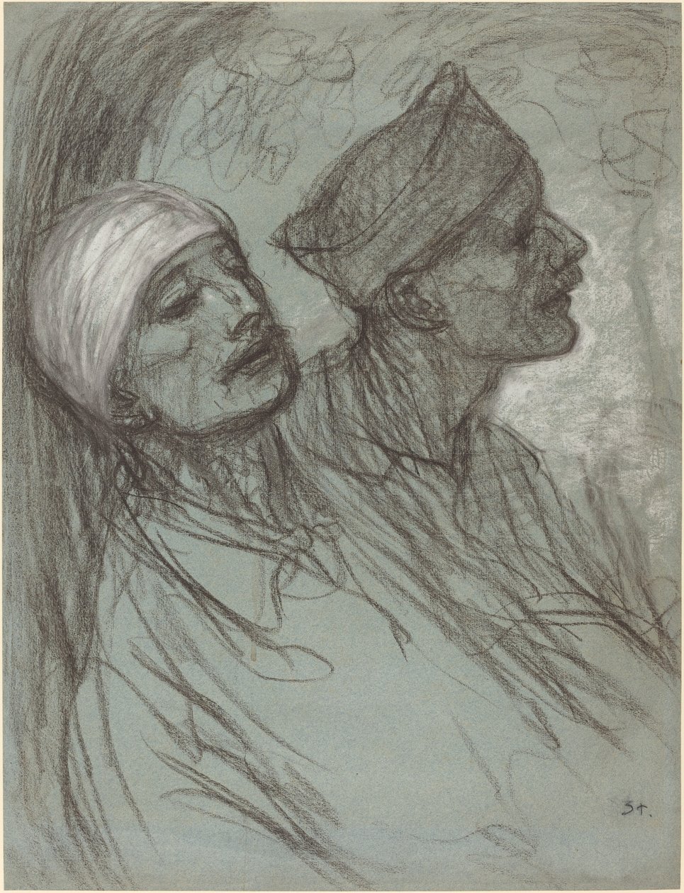 Zraněný voják a jeho kamarád, 1916. od Théophile Alexandre Steinlen