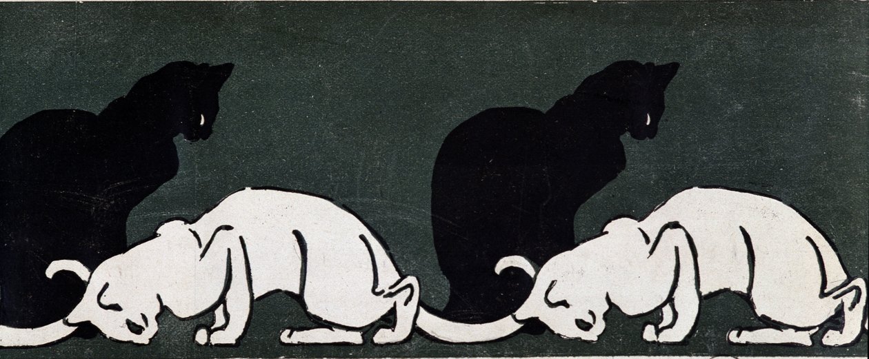 Kočky od Steinlena od Théophile Alexandre Steinlen