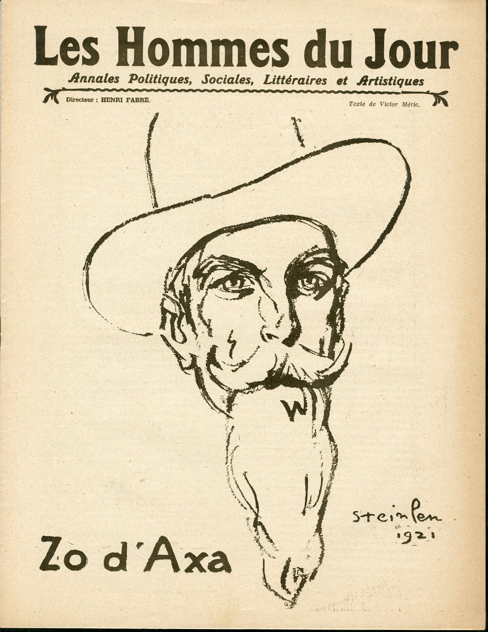 Obálka „Muži dne“, Satirický v B&W od Théophile Alexandre Steinlen