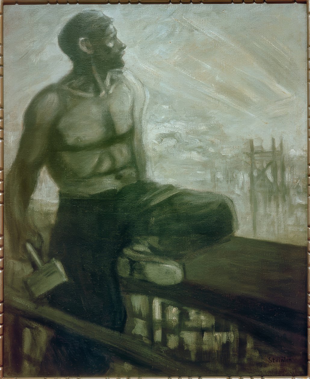 Tesař nad přístavem od Théophile Alexandre Steinlen