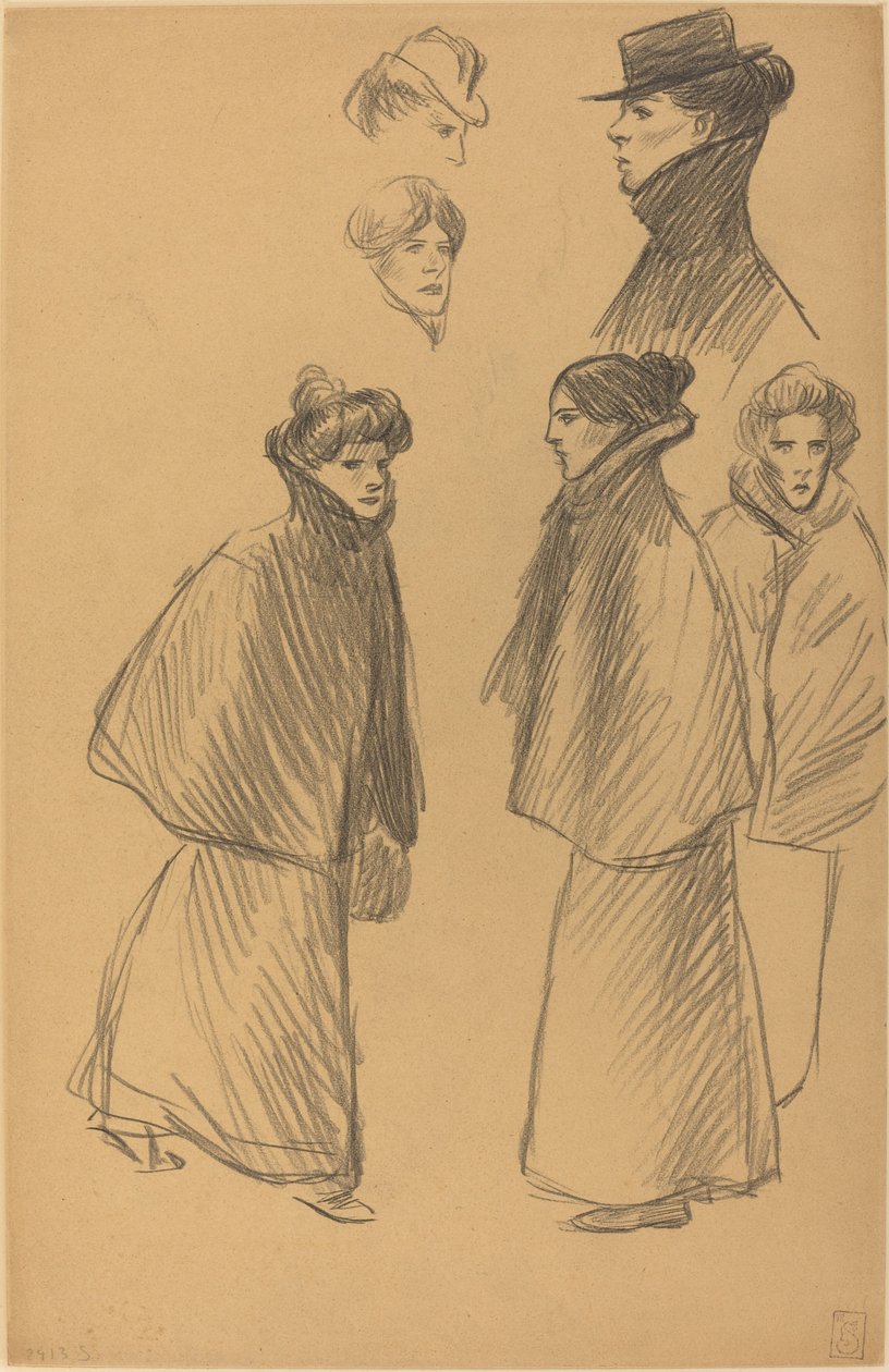 Figurální studie [recto], konec 19.-začátek 20. století. od Théophile Alexandre Steinlen