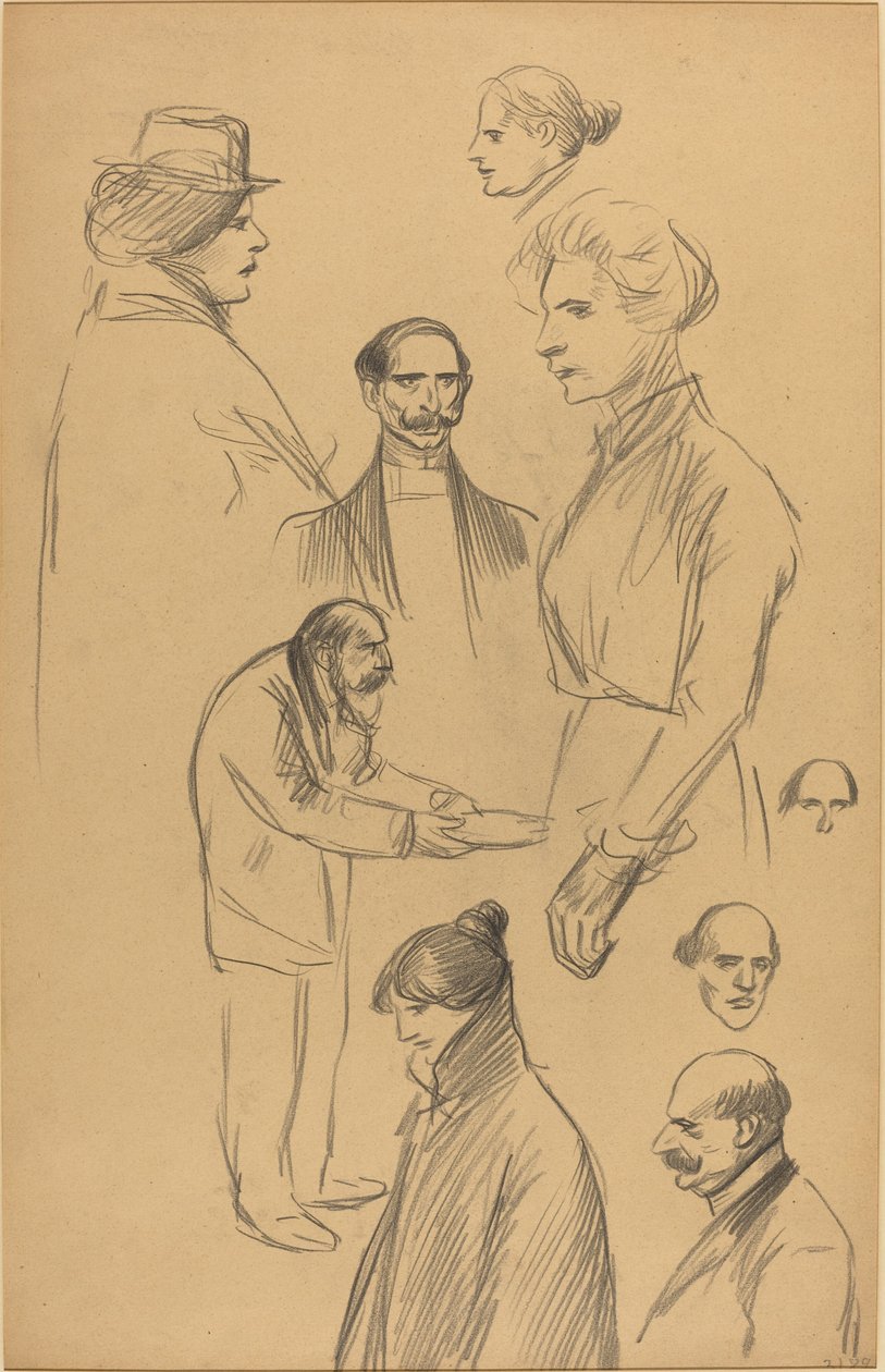 Figurální studie [verso] od Théophile Alexandre Steinlen