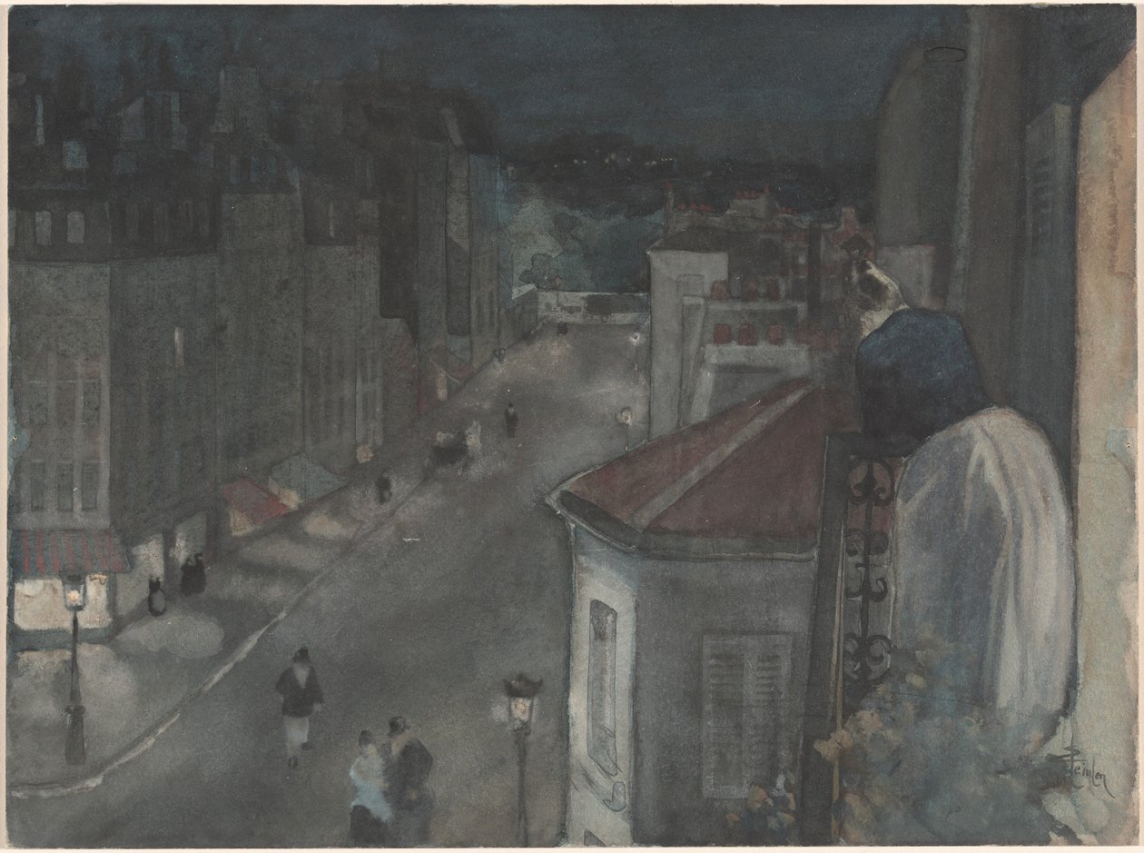 Ze šestého patra, konec 19.-začátek 20. století. od Théophile Alexandre Steinlen