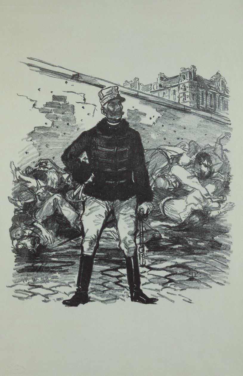 Generál Gaston Auguste (1830-1909) markýz de Gallifet ve Vší slávě od Théophile Alexandre Steinlen