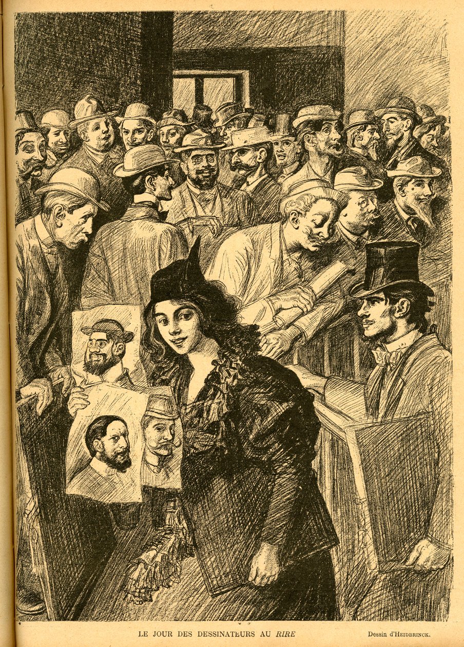 Ilustrace Heidbrincka (1852-1914) v Le Rire od Théophile Alexandre Steinlen