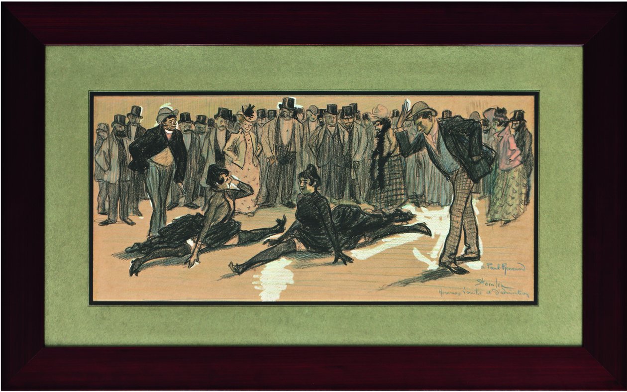 La Goulue a Valentin le Désossé na plese v Moulin Rouge, 1890. od Théophile Alexandre Steinlen