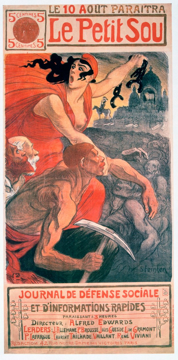 Le Petit Sou, socialistický časopis od Théophile Steinlen, 1900 od Théophile Alexandre Steinlen