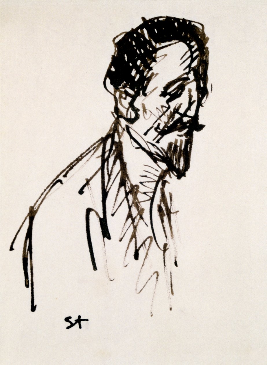 Portrét Jehan Rictus, 20. století od Théophile Alexandre Steinlen