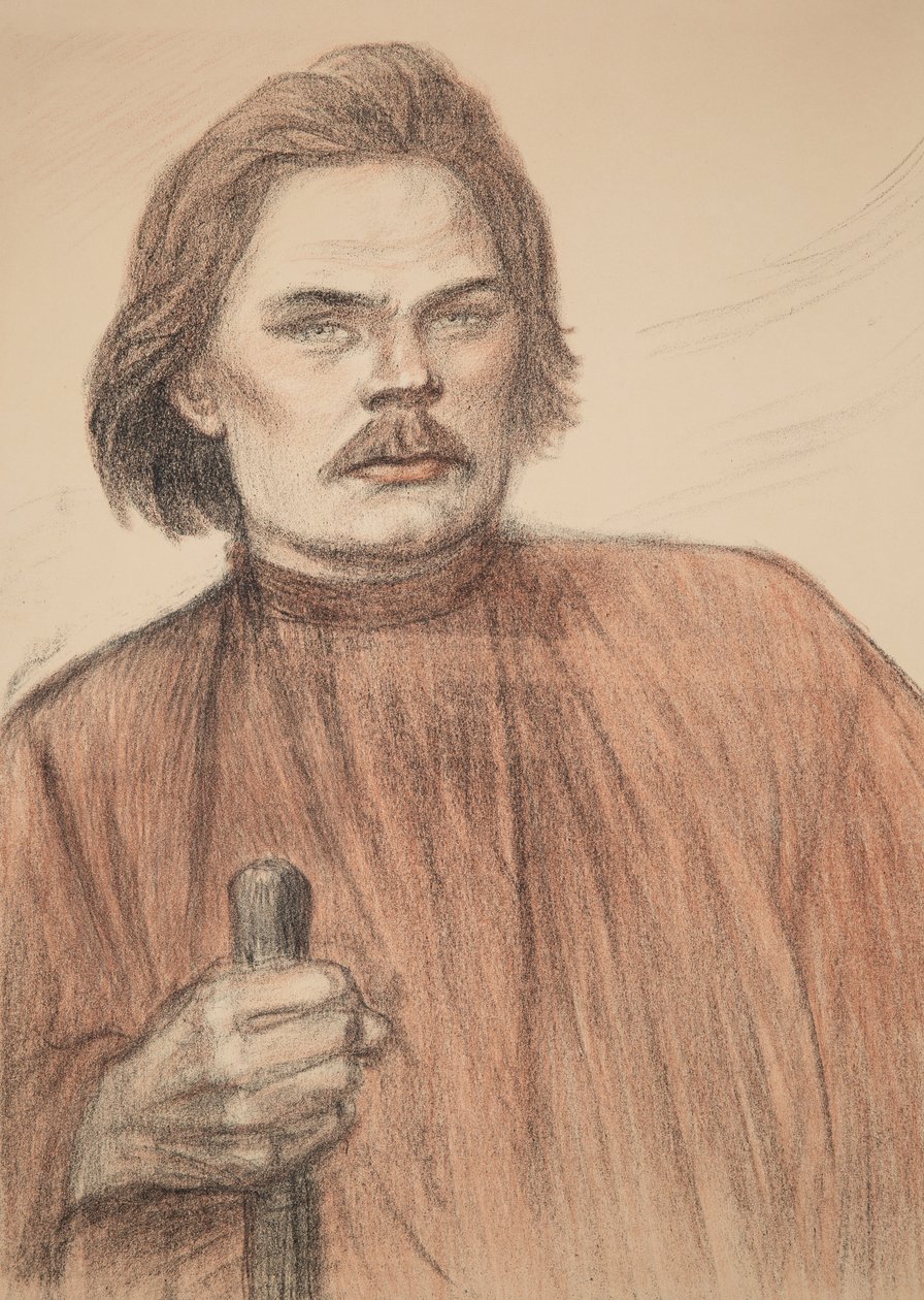 Portrét autora Maxima Gorkého 1868-1939, 1905. od Théophile Alexandre Steinlen