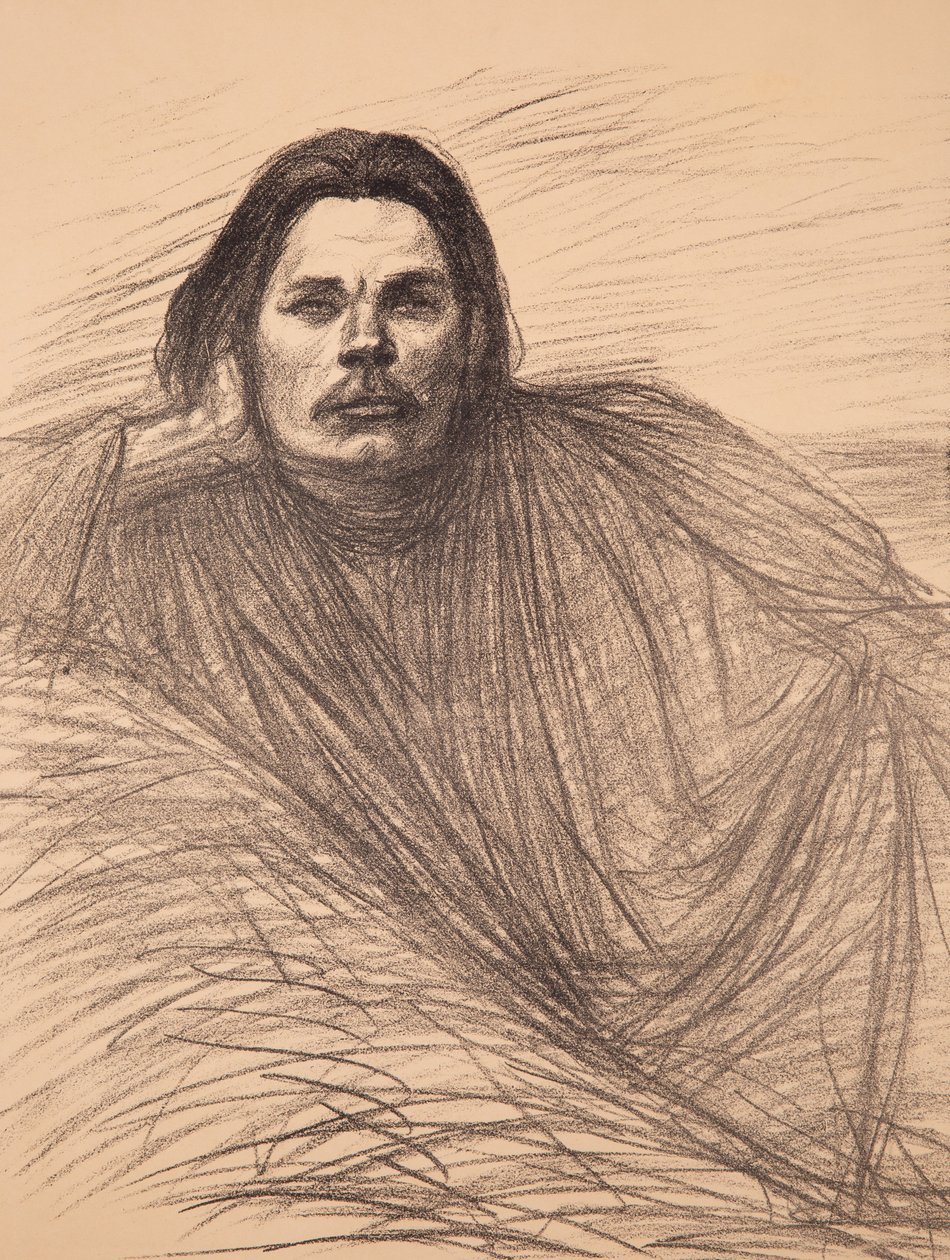 Portrét autora Maxima Gorkého 1868-1939, cca 1894. od Théophile Alexandre Steinlen
