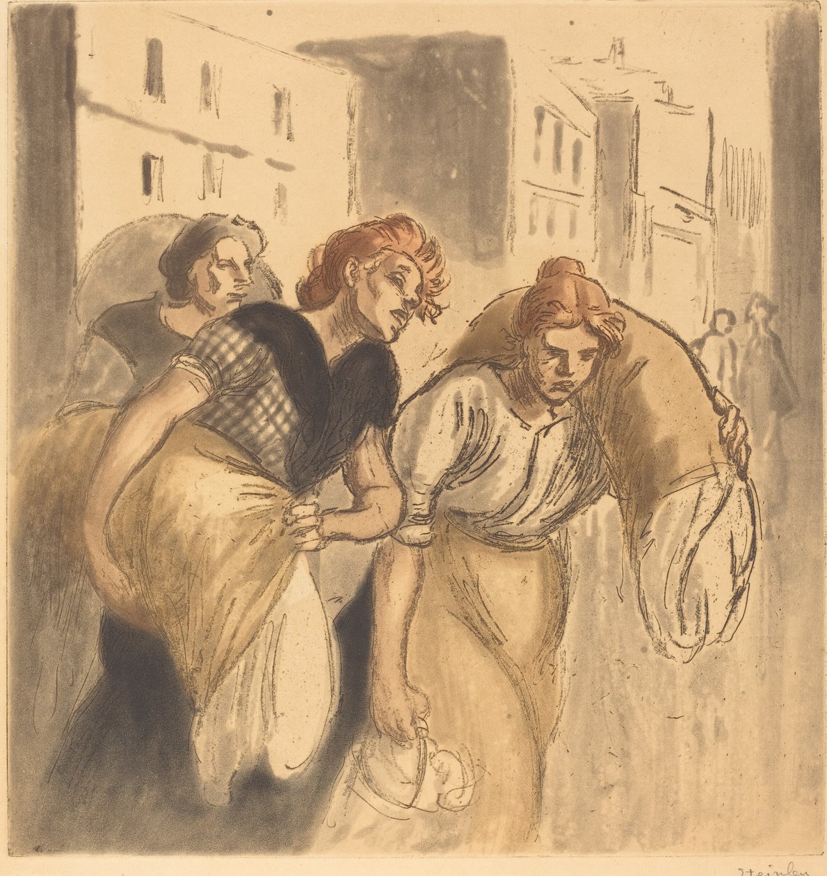 Návrat z Wash House od Théophile Alexandre Steinlen