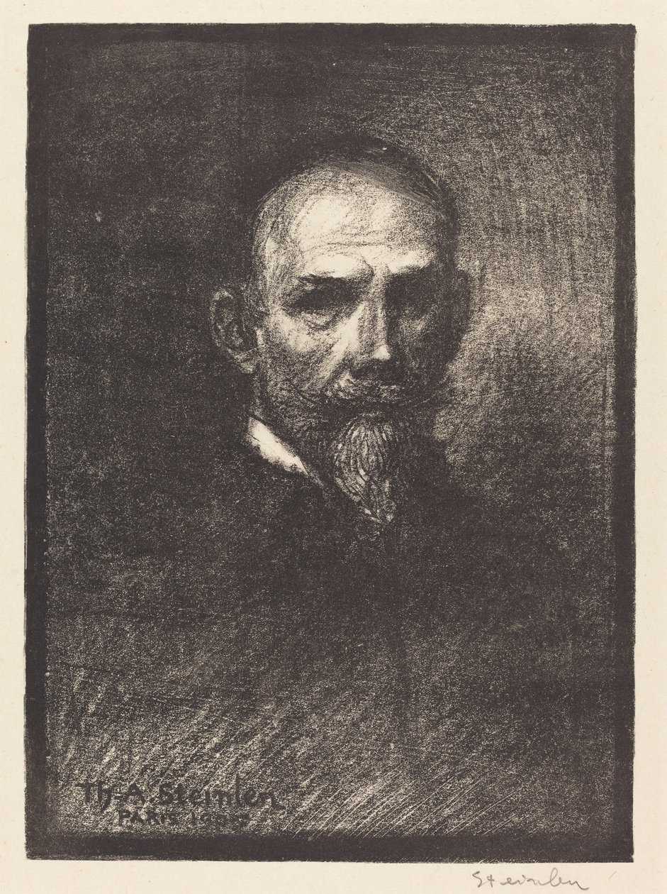Autoportrét (Steinlen celý obličej, hlava rovná) od Théophile Alexandre Steinlen