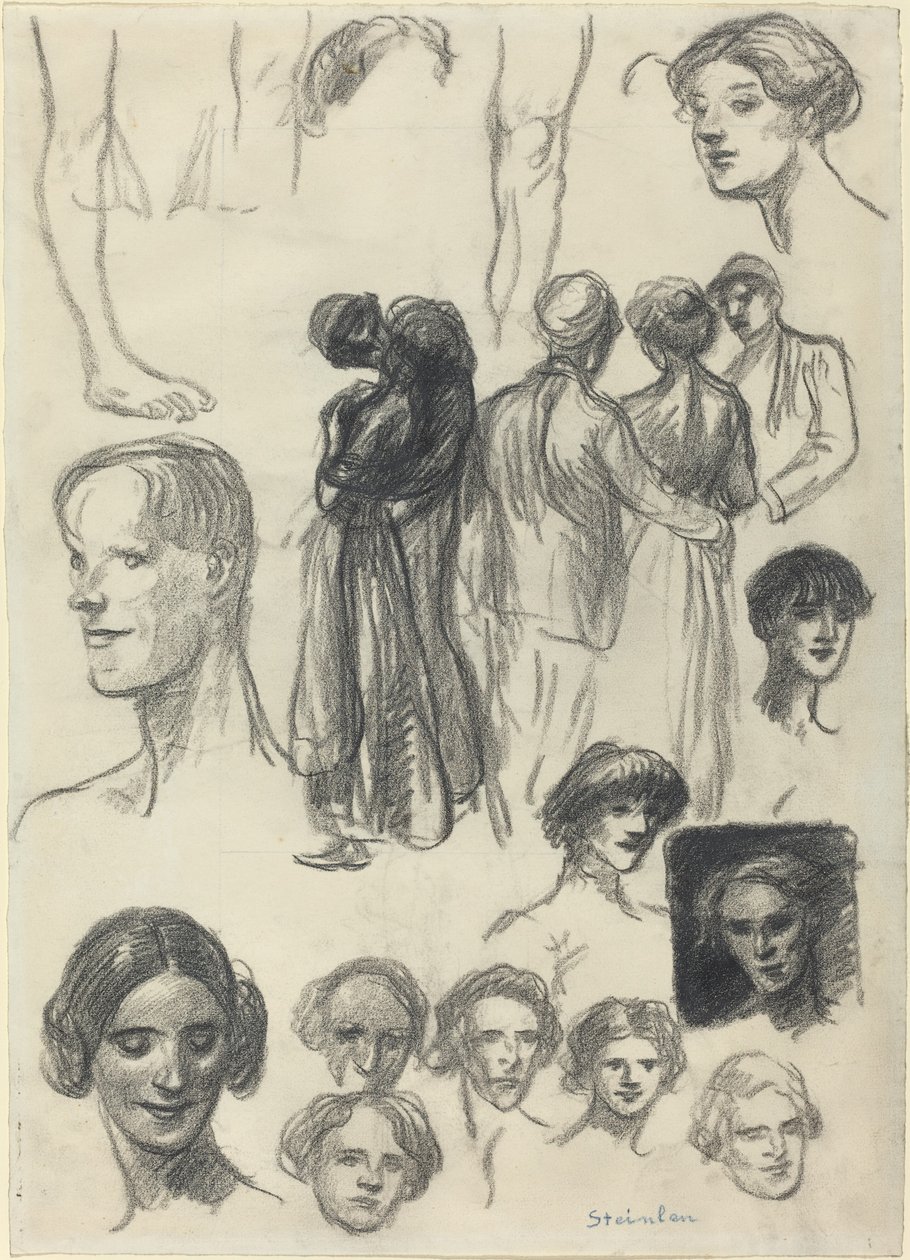 List náčrtů od Théophile Alexandre Steinlen