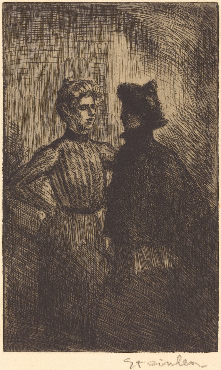The Encounter (setkání) od Théophile Alexandre Steinlen