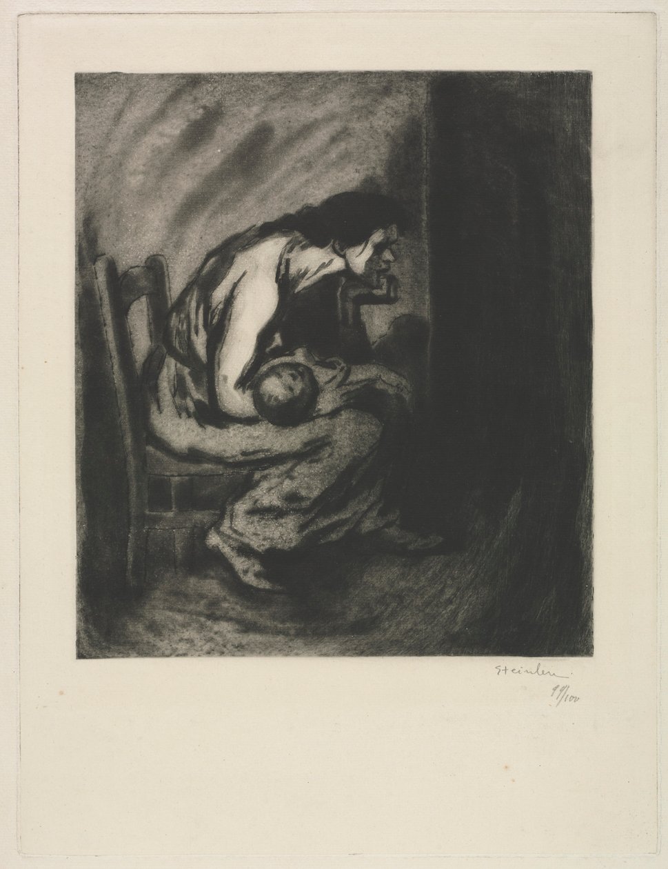 Nemocné dítě od Théophile Alexandre Steinlen