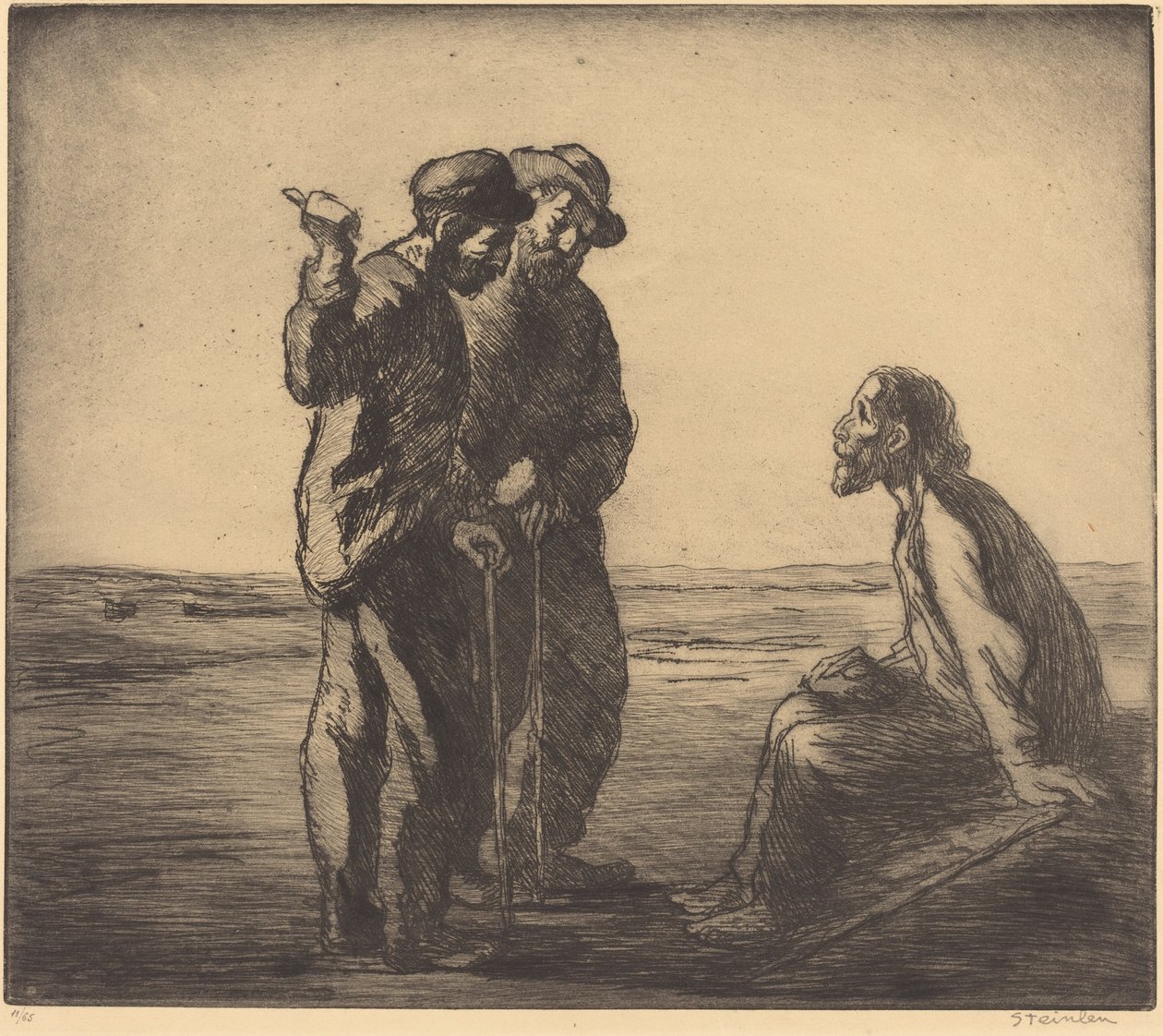 Tři společníci od Théophile Alexandre Steinlen