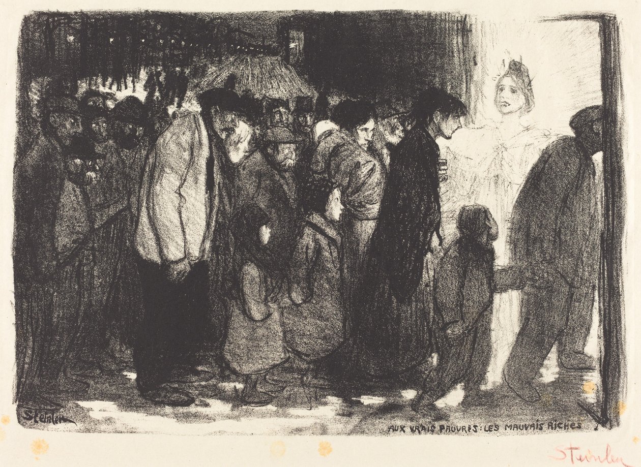 Skutečným chudým: Zlý boháč od Théophile Alexandre Steinlen