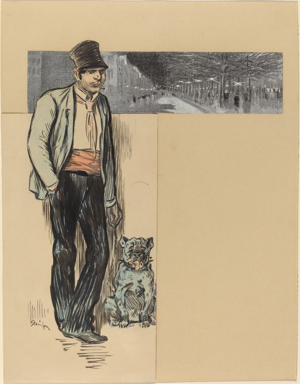 Do vesnice, konec 19.-začátek 20. století. od Théophile Alexandre Steinlen