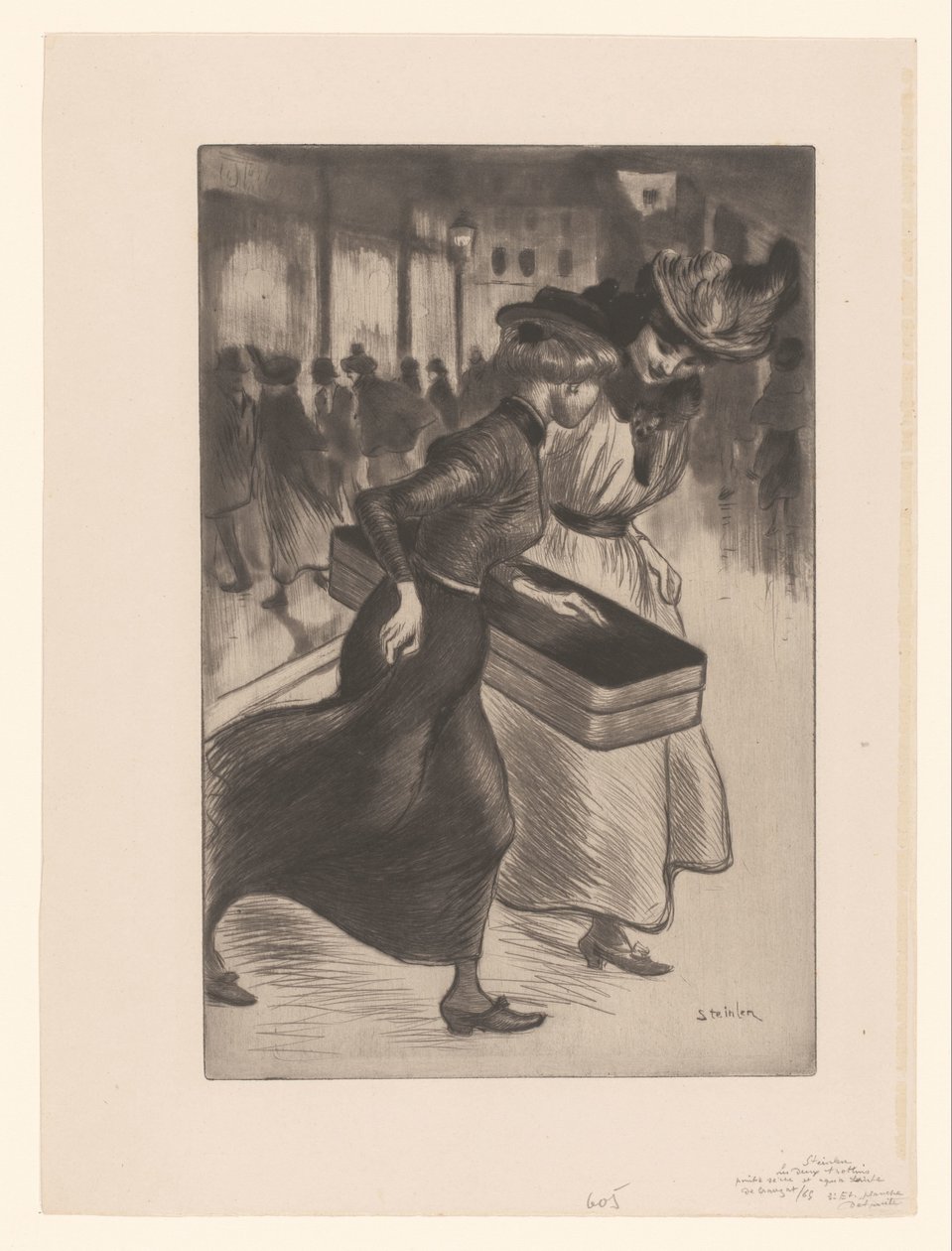 Dvě ženy jdoucí po ulici Les deux trottis od Théophile Alexandre Steinlen