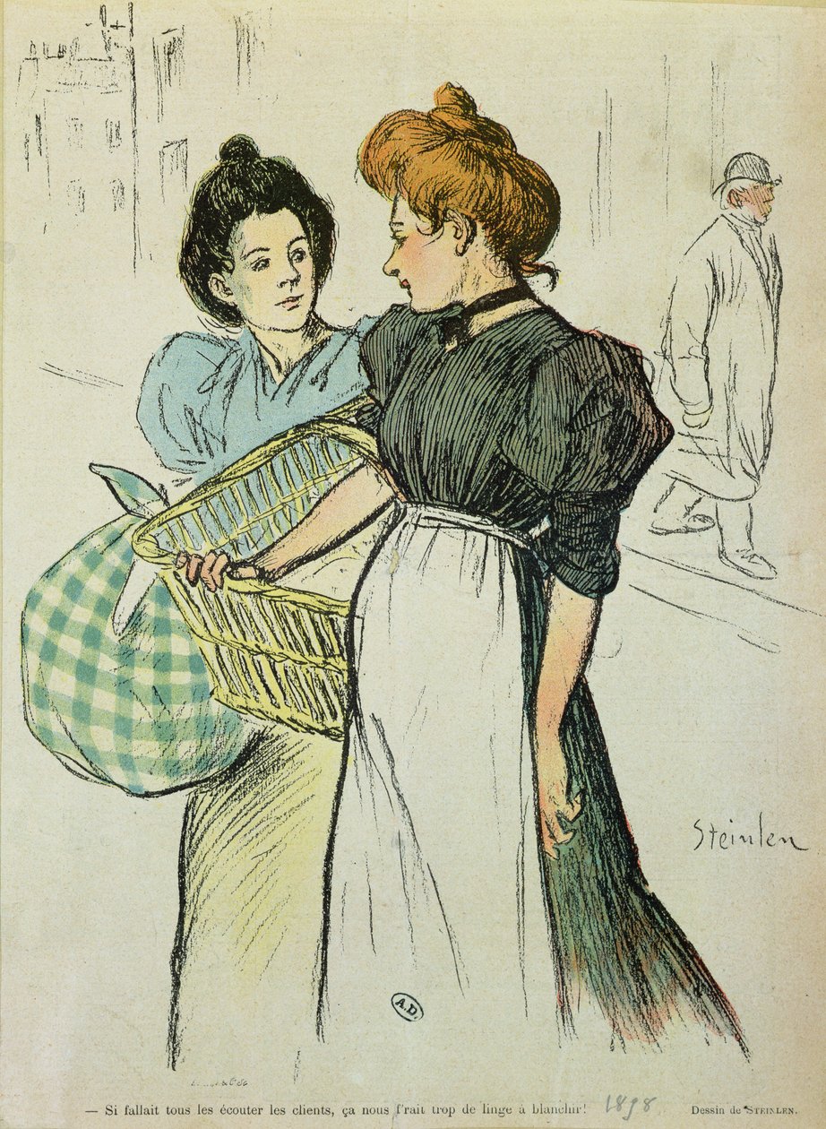 Dvě pračky, 1898 od Théophile Alexandre Steinlen