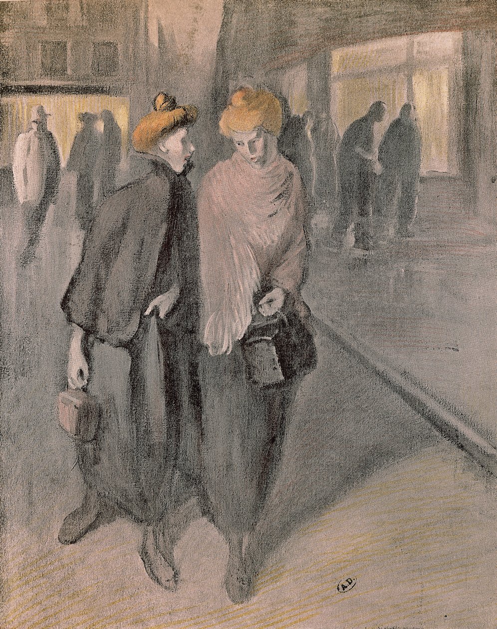 Pracující ženy, kolem roku 1900 (kresba) od Théophile Alexandre Steinlen