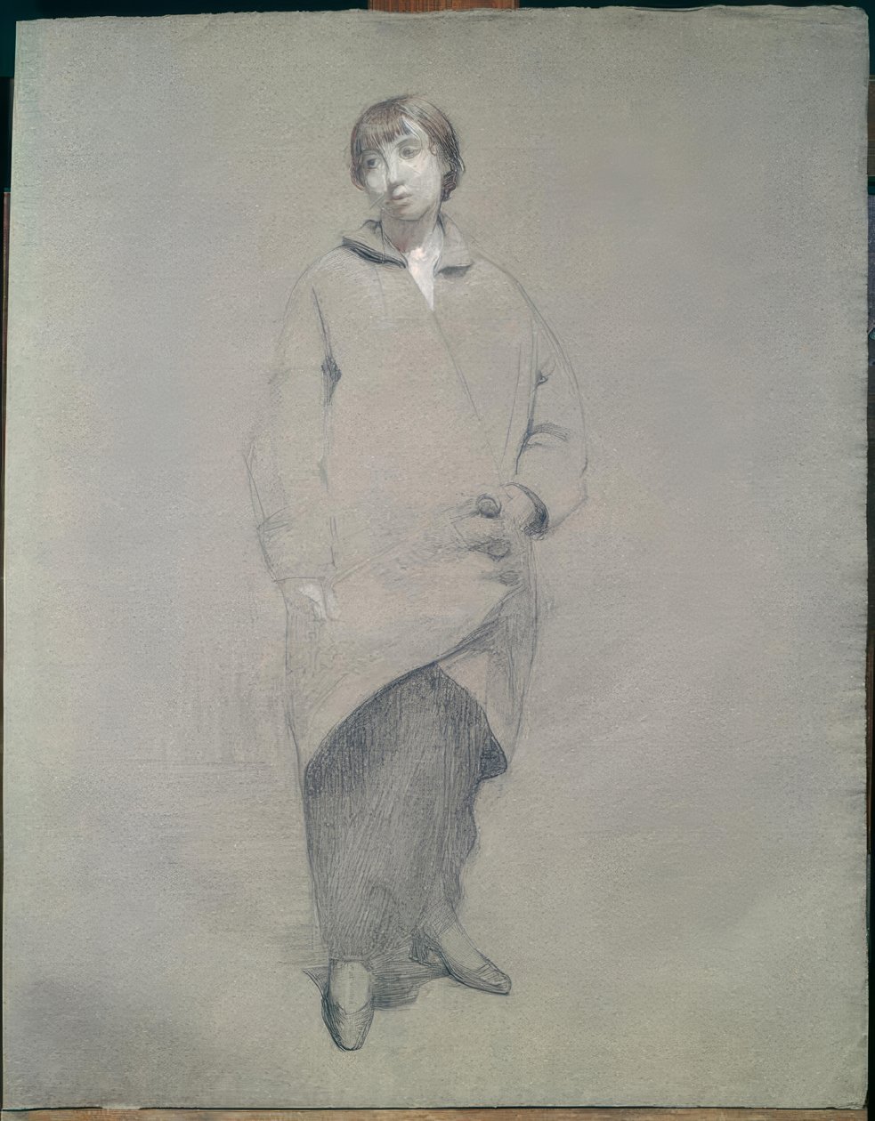 Mladá žena v kabátě od Théophile Alexandre Steinlen