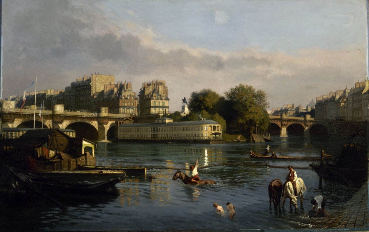 Pont-Neuf a špička Ile de la Cité, 1860. od Théophile Meunier