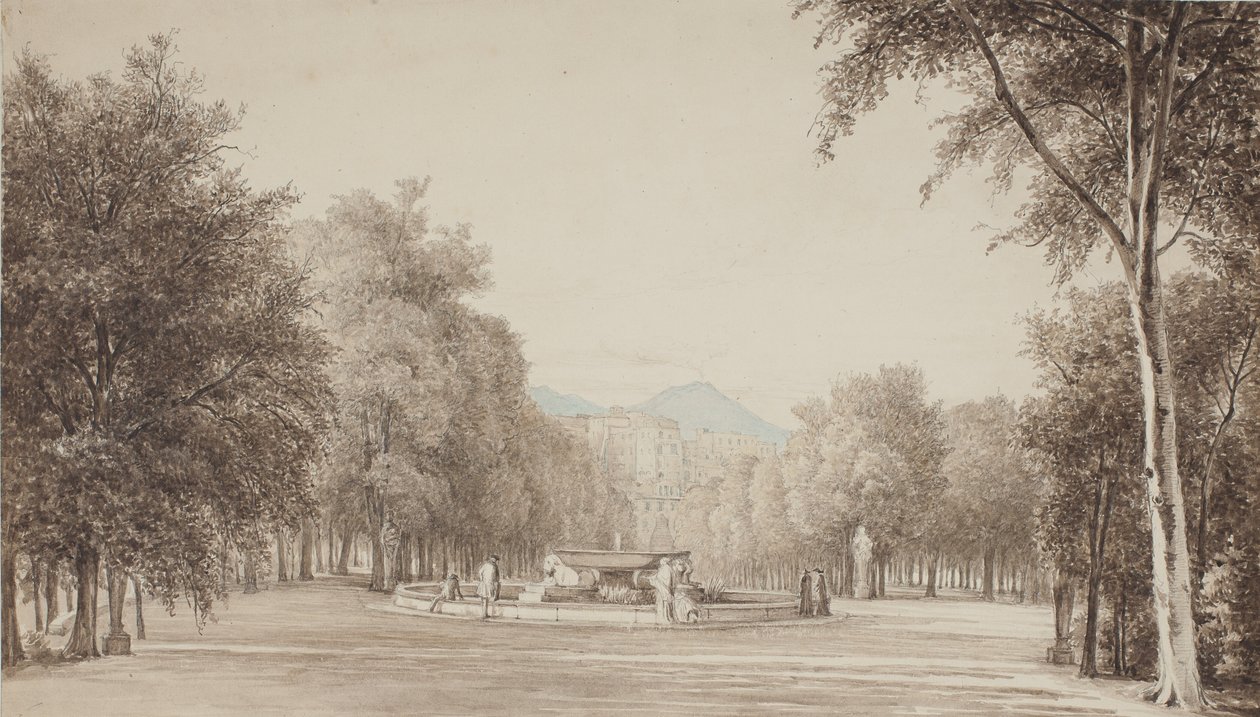 Mezi Villa Reale (nyní Villa Nazionale) v Neapoli od Thorald Brendstrup