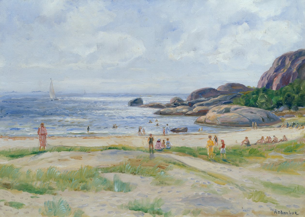 Koupání lidí od Thorolf Holmboe